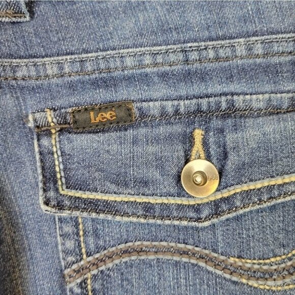 lee Mid Rise Straight Leg Jeans 28 - Picture 7 of 11